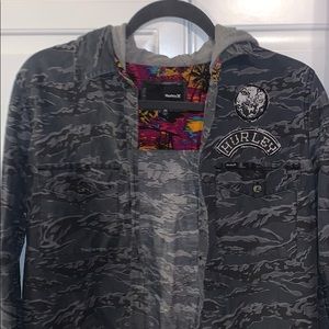 Hurley flannel with a hood!
